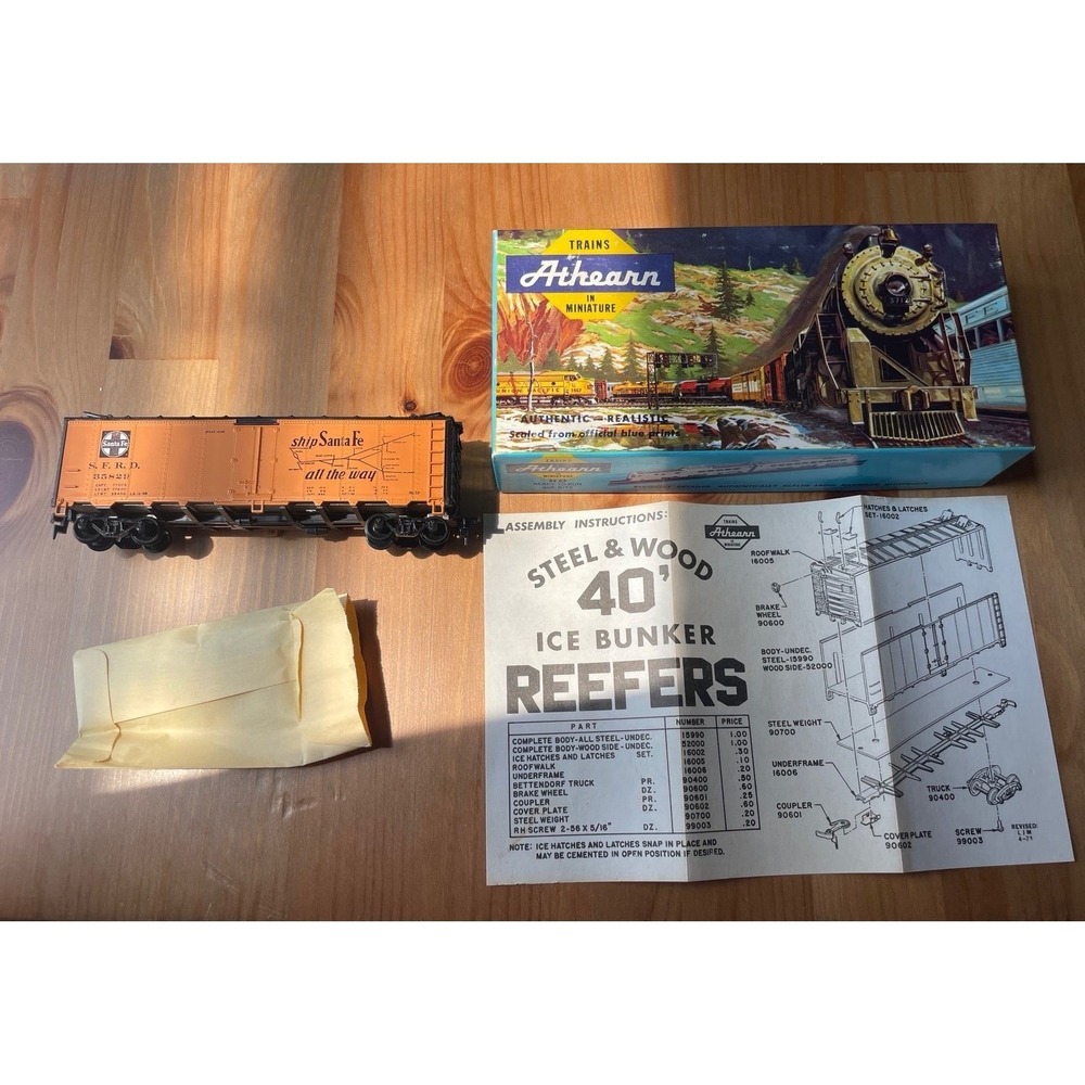 Vintage Athearn HO Santa Fe‎ ATSF Scout Reefer 35870 Built Kit 5021